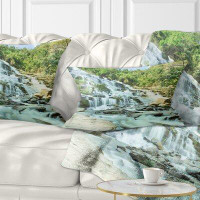 East Urban Home Landscape Maeyar Waterfall Lumbar Pillow