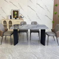 Fit and Touch 4 - Person Picture colour Stone Dining Table Set