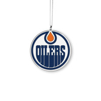 Edmonton Oilers Resin Logo Style Ornament (New)