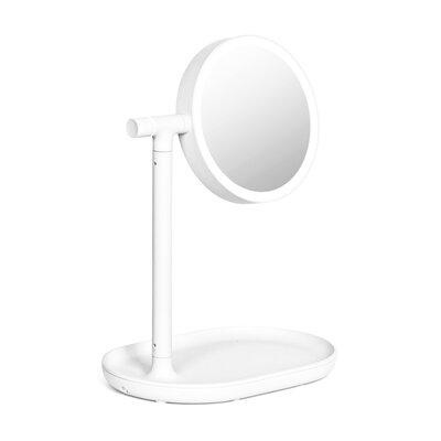 Symple Stuff Miroir de maquillage blanc avec plateau lumineux et organisateur pour filles in Home Décor & Accents in Québec
