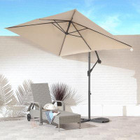Arlmont & Co. Reene 120'' x 80'' Rectangular Cantilever Sunbrella Umbrella