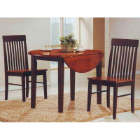 Wildon Home® Ensemble de salle à manger Blendi avec 1 table et 2 chaises en bois de chêne, espresso