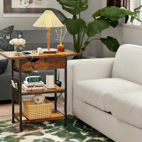 17 Stories End Table With Charging Station Living Room Narrow End Tables With Storage Bedside Table Flip Top Night Stand