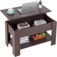 Latitude Run® Lift Top Coffee Table With Hidden Compartment And Storage Shelf Wooden Lift Tabletop For Home Living Room