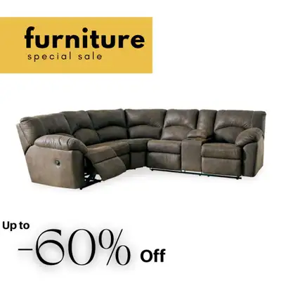 2-Piece Reclining Sectional on Sale !!