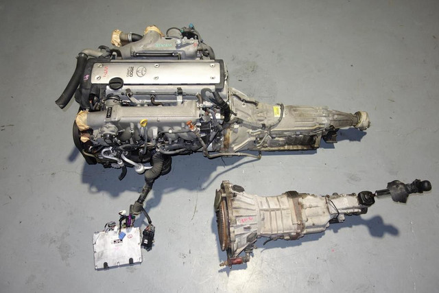 JDM Toyota 1JZGTE VVTi Single Turbo Engine Auto + W58 5speed Transmission Wiring ECU 1JZ-GTE Supra IS300 Crown Soarer in Engine & Engine Parts
