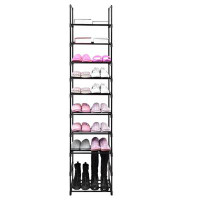 Rebrilliant 10 Tier Metal Sturdy Shoe Rack, Narrow Tall Shelf Organizer For Entryway, Closet, Bedroom