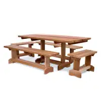 Union Rustic Ardoin 5-Piece 6-ft Market Table Set