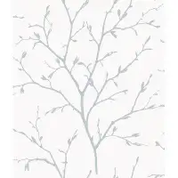 Red Barrel Studio Red Barrel Studio Designs Winter Grey Branching Out Stringcloth Unpasted Wallpaper