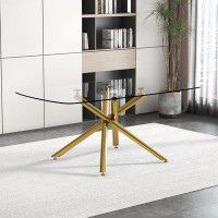 Mercer41 Modern Minimalist Square Round Dining Table With Metal Legs