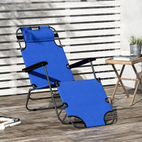 Arlmont & Co. Arlmont & Co. Folding Chaise Lounge Chair Portable Adjustable Recliner Sun Lounger Outdoor Garden Reclinin