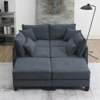 Hokku Designs Corduroy Modular Sectional Sofa