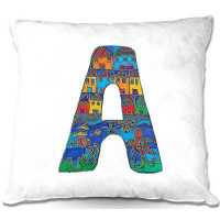 East Urban Home Couch Alphabet Letter A Square Pillow Cover & Insert