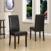 Ebern Designs Gira Upholstered Dining Chair in Espresso