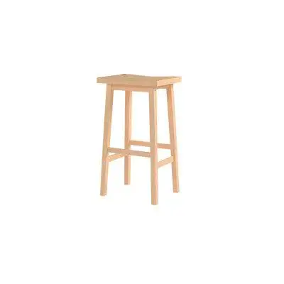 Millwood Pines Millwood Pines Classic Saddle-Seat 29 Inch Tall Kitchen Counter Stools, Natural