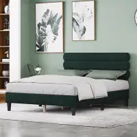 Ebern Designs Platform Bed with Wooden Slats Support