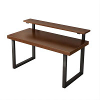 Hokku Designs 55.12" Brown Rectangular Solid Wood Desk