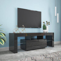 Ivy Bronx TV Cabinet Fiberboard Media Storage Space Shelf for Lounge Room