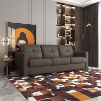 Hokku Designs Guagliardo 81'' Genuine Leather Sofa Bed