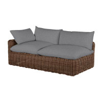 Summer Classics Montecito 75.25" Wide Outdoor Wicker Right Hand Facing Loveseat with Cushions