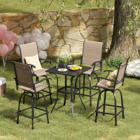 Wildon Home® Ariene Square 4 - Person 28'' L Outdoor Standing Height Table Set