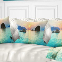 Made in Canada - East Urban Home Photography Sunrise Panorama Pillow