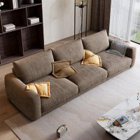 WONERD 110.24" Light Coffee Cloth Modular Sofa cushion couch
