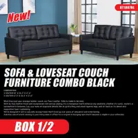 NEW 2 PCS SOFA SET & LOVESEAT COUCH FURNITURE COMBO