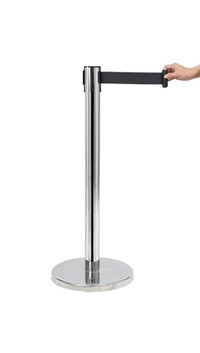 NEW ADJUST ABLE CROWD CONTROL STAINLESS STEEL BARRIER POST 1127501