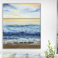 Made in Canada - East Urban Home 'On the beach' Oil Painting Print Multi-Piece Image on Wrapped Canvas