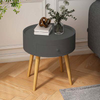 George Oliver Modern Coffee Table with Drawer, Bedside Table, Sofa Side Table, Oak Table Legs