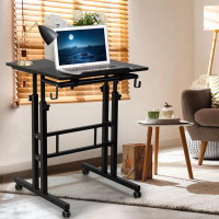 Accentuations by Manhattan Comfort Portable Standing Laptop Desk: Adjustable Height With Wheels
