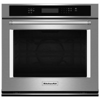 KitchenAid 30" 5 Cu. Ft. Self-Clean True Convection Electric Wall Oven - Stainless Steel