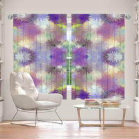 East Urban Home Lined Window Curtains 2-panel Set for Window Size by Pam Amos - Daisy Blush 1 Violet