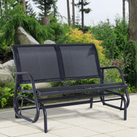 NEW PATIO GARDEN GLIDER BENCH 2 PERSON DOUBLE SWING CHAIR GBDSC