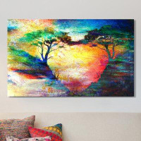 Made in Canada - Picture Perfect International 'Colourful Trees' Painting Print on Wrapped Canvas