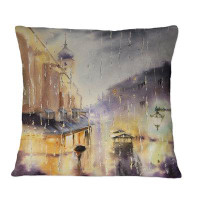 East Urban Home Evening View Of The Old City - Bohemian & Eclectic Printed Throw Pillow