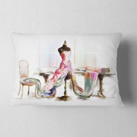 The Twillery Co. Abstract Dressed Tabletop Mannequin Lumbar Pillow