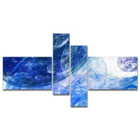 East Urban Home 'Light Blue Swirling Clouds' Graphic Art Print Multi-Piece Image on Canvas