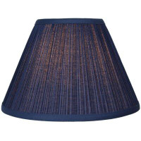 Fenchel Shades 8.25" H X 13" W Empire Lamp Shade -  (Spider Attachment) In Pleated Mushroom Navy Blue