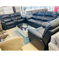 Black Leather Sofa Set on Sale!Huge Sale!!