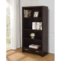 Latitude Run® Averiee 71.25" H x 31.1" W Standard Bookcase in Cappuccino