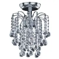 Made in Canada - Glow Lighting Cascade 1 - Light 10" Unique/Statement Tiered Semi Flush Mount