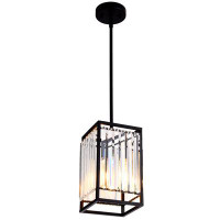 Mercer41 Anoceto Adjustable Fixture Clear Glass Mini Industrial Hanging Ceiling Pendant Light