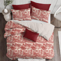 Made in Canada - Red Barrel Studio Tangleton Barn Red/Beige Comforter Set
