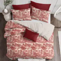Made in Canada - Red Barrel Studio Tangleton Barn Red/Beige Comforter Set