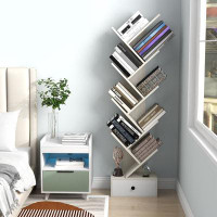 Ebern Designs Grigorios 59" H x 15" W Tree Bookshelf Bookcase