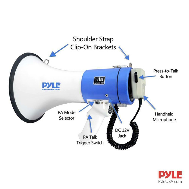 PYLE PMP50 Professional Piezo Dynamic Megaphone, Bullhorn, PA, Public Address, crowd control in Other - Image 4