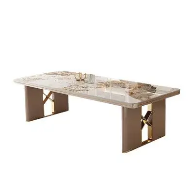 Brayden Studio Light luxury modern simple villa high-end rectangular dining table