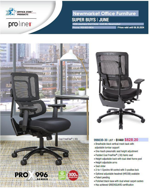 Monthly Office Furniture Specials! in Chairs & Recliners in Markham / York Region